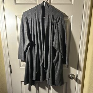 Gray Draped Cardigan